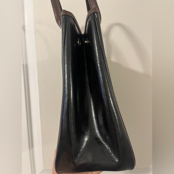 Longchamp Leather Mini Le Roseau Tote Bamboo Toggle Hand Bag Top Handle Purse xo - Picture 10 of 13